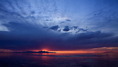 Sunset Over The Great Salt Lake